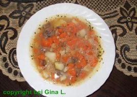 Karottensahne-Eintopf mit Rindfleisch 